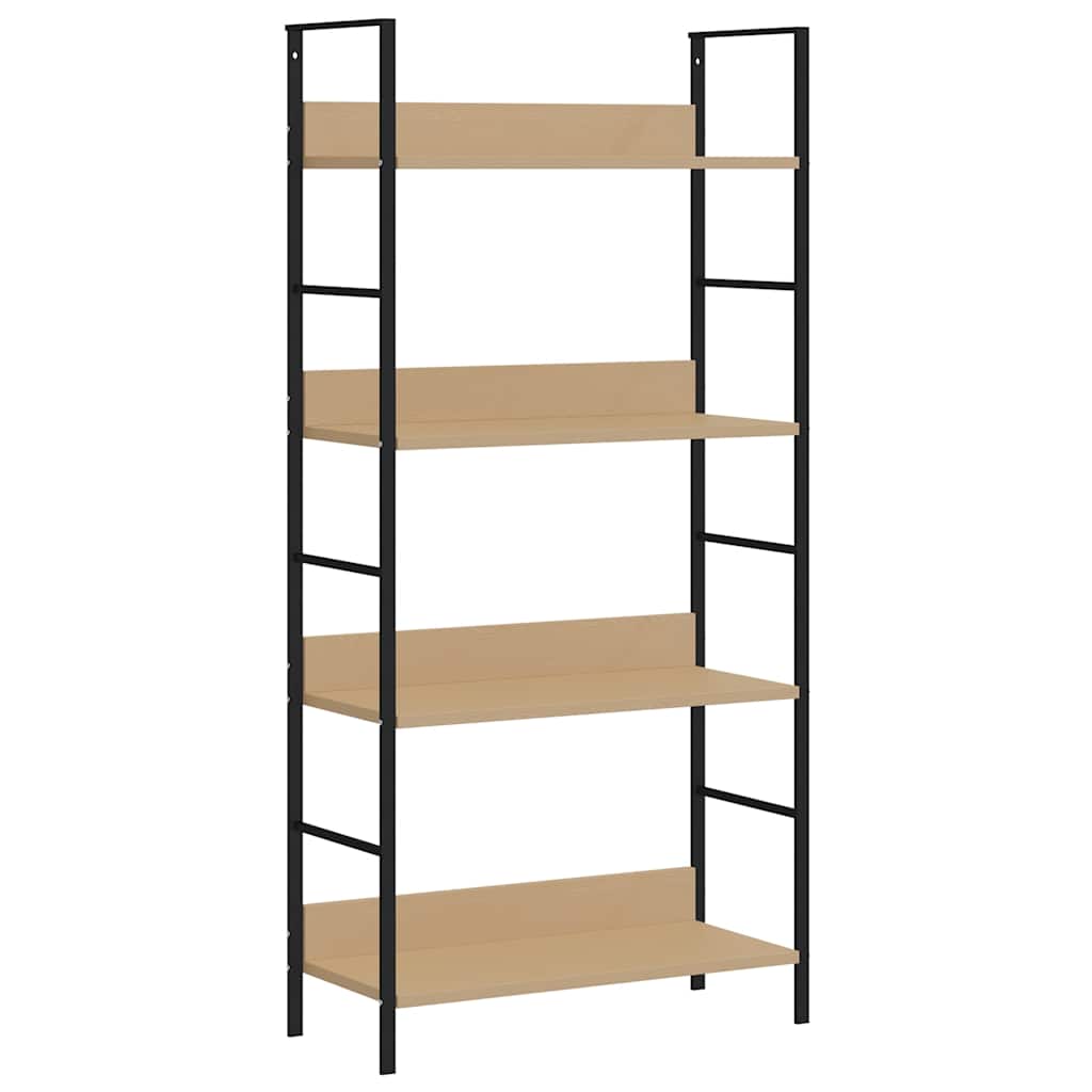 Police za knjige s 4 razine boja hrasta 60x27,6x124,5 cm drvene