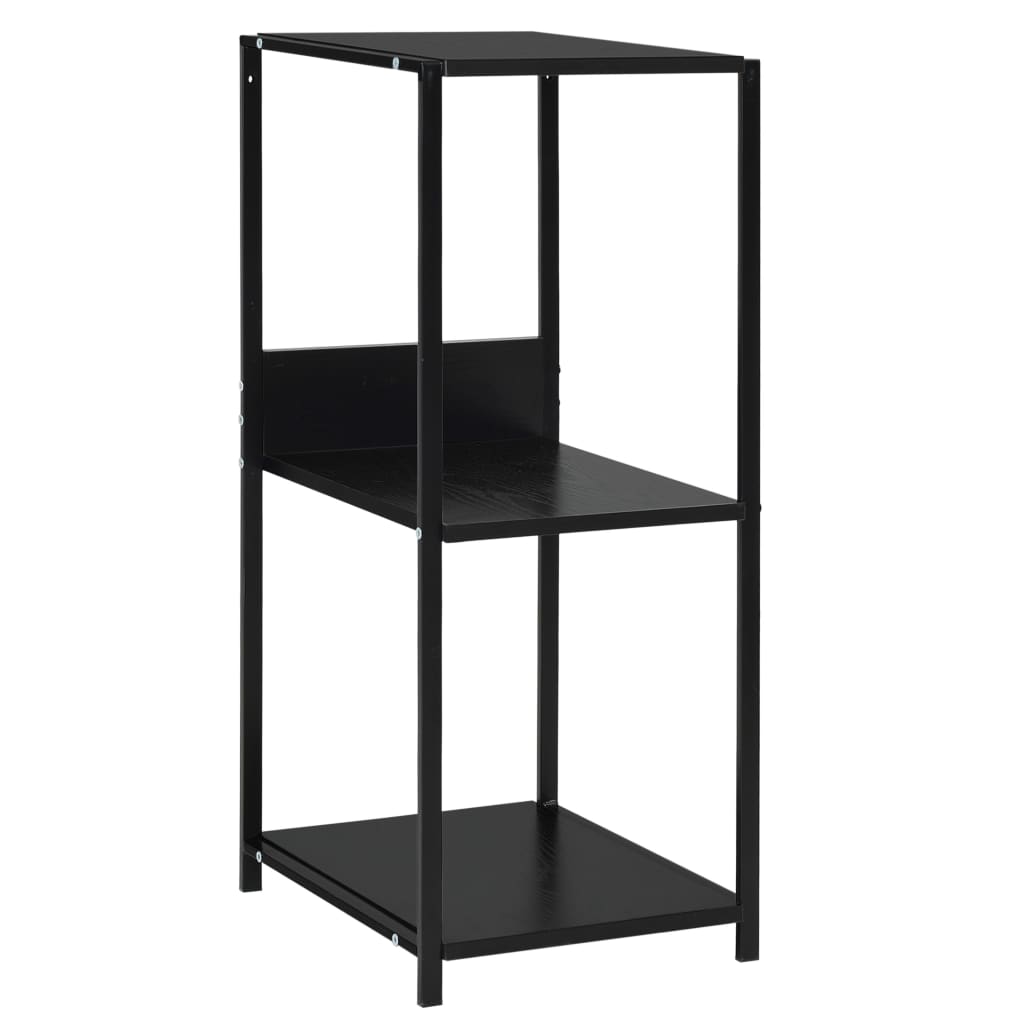Male ravne police za knjige crne 33,5 x 39,6 x 79,7 cm drvene