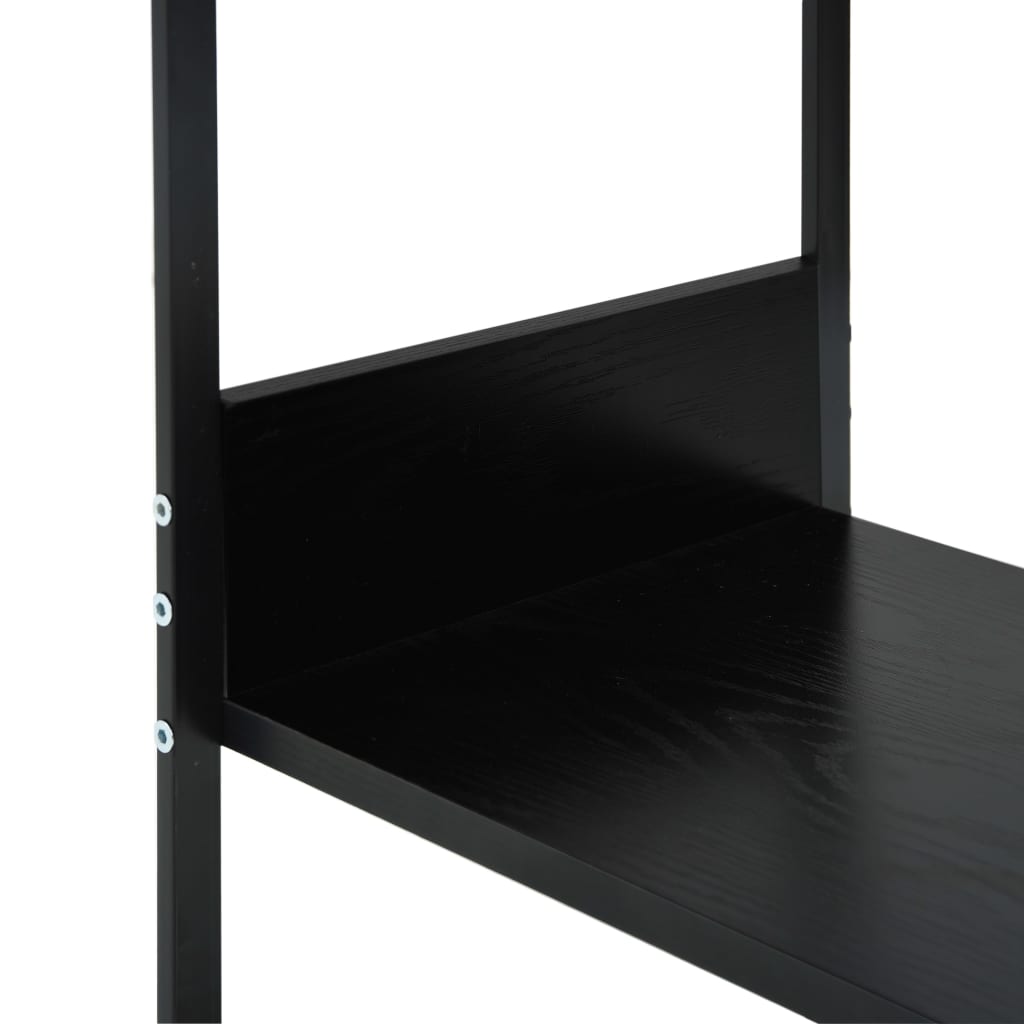 Male ravne police za knjige crne 33,5 x 39,6 x 79,7 cm drvene