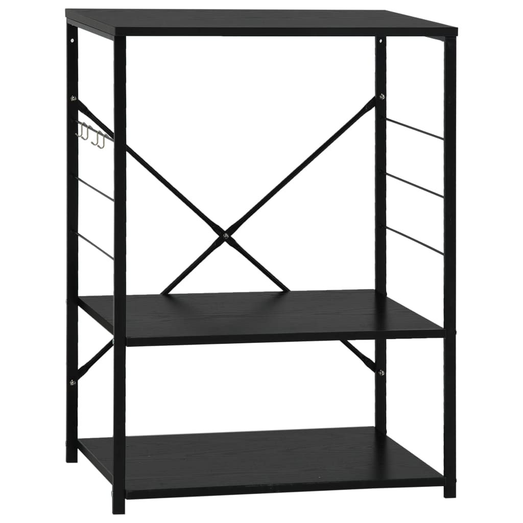 Ormarić za mikrovalnu pećnicu crni 60 x 39,6 x 79,5 cm drveni