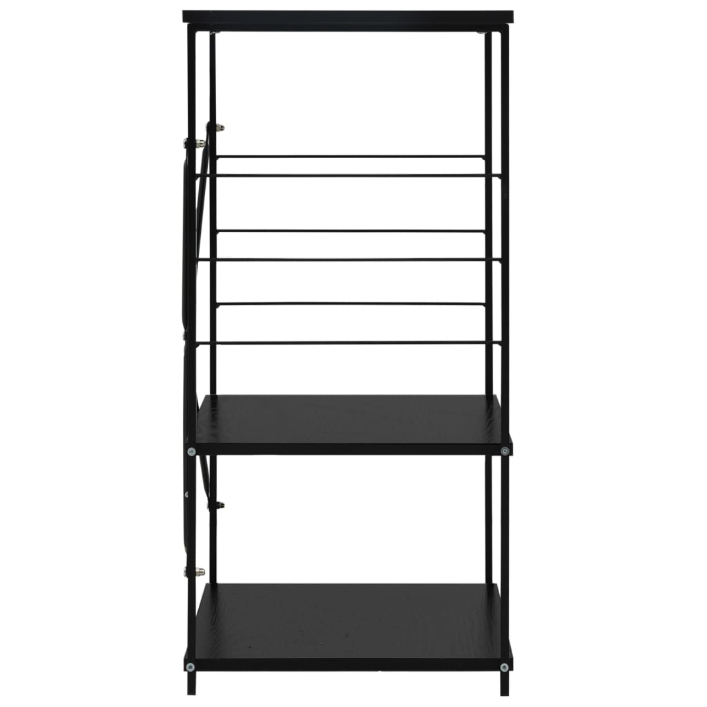Ormarić za mikrovalnu pećnicu crni 60 x 39,6 x 79,5 cm drveni