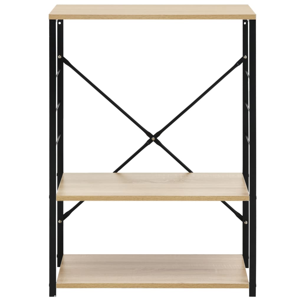 Ormarić za mikrovalnu crni i hrast 60 x 39,6 x 79,5 cm drveni