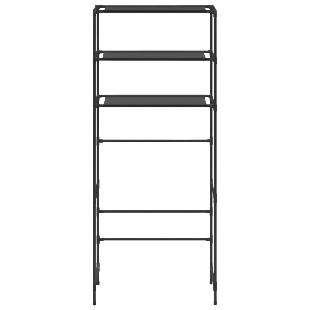 Stalak za pohranu iznad perilice 3 razine crni 69 x 28 x 169 cm