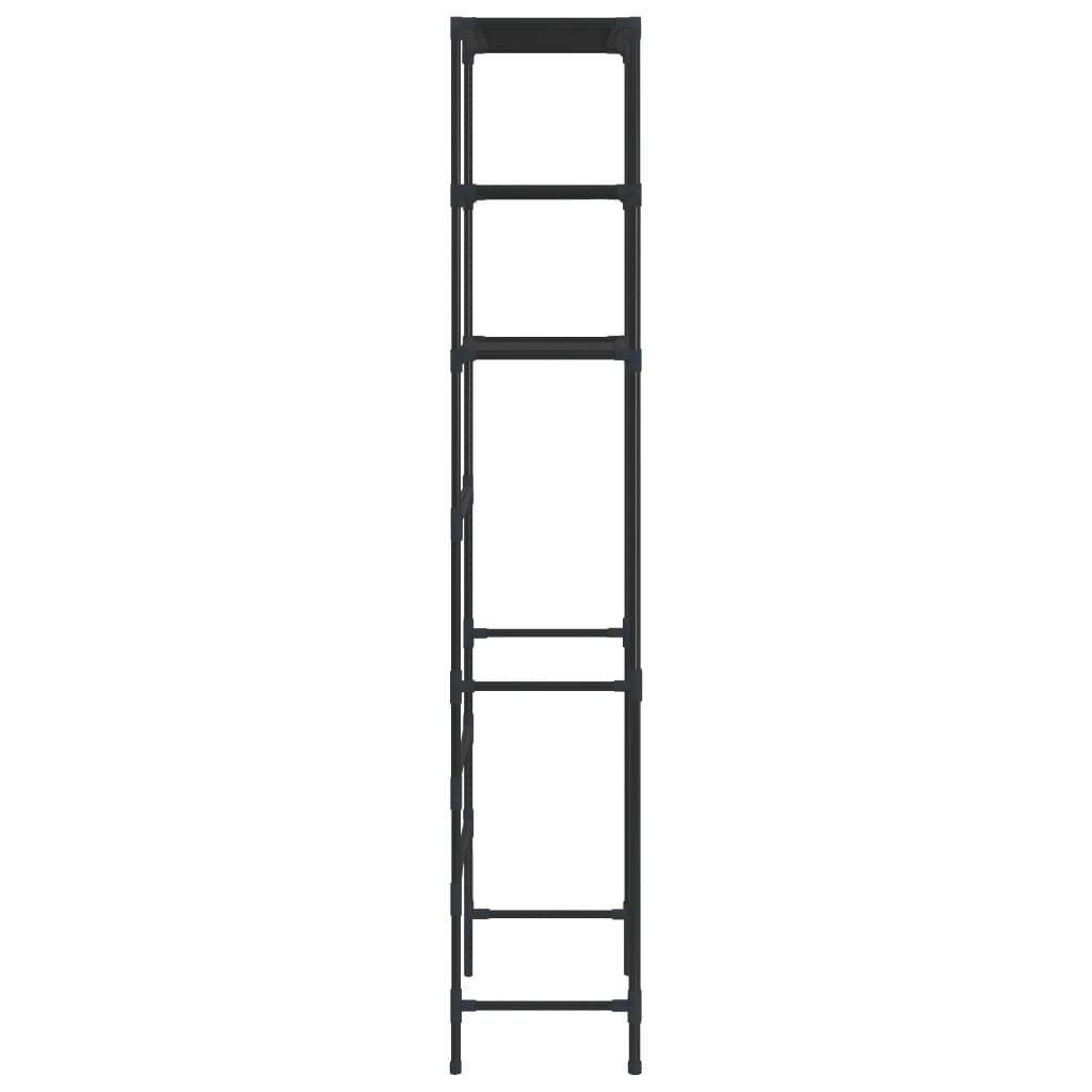 Stalak za pohranu iznad perilice 3 razine crni 69 x 28 x 169 cm