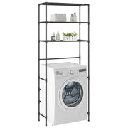 Stalak za pohranu iznad perilice 3 razine crni 69 x 28 x 169 cm