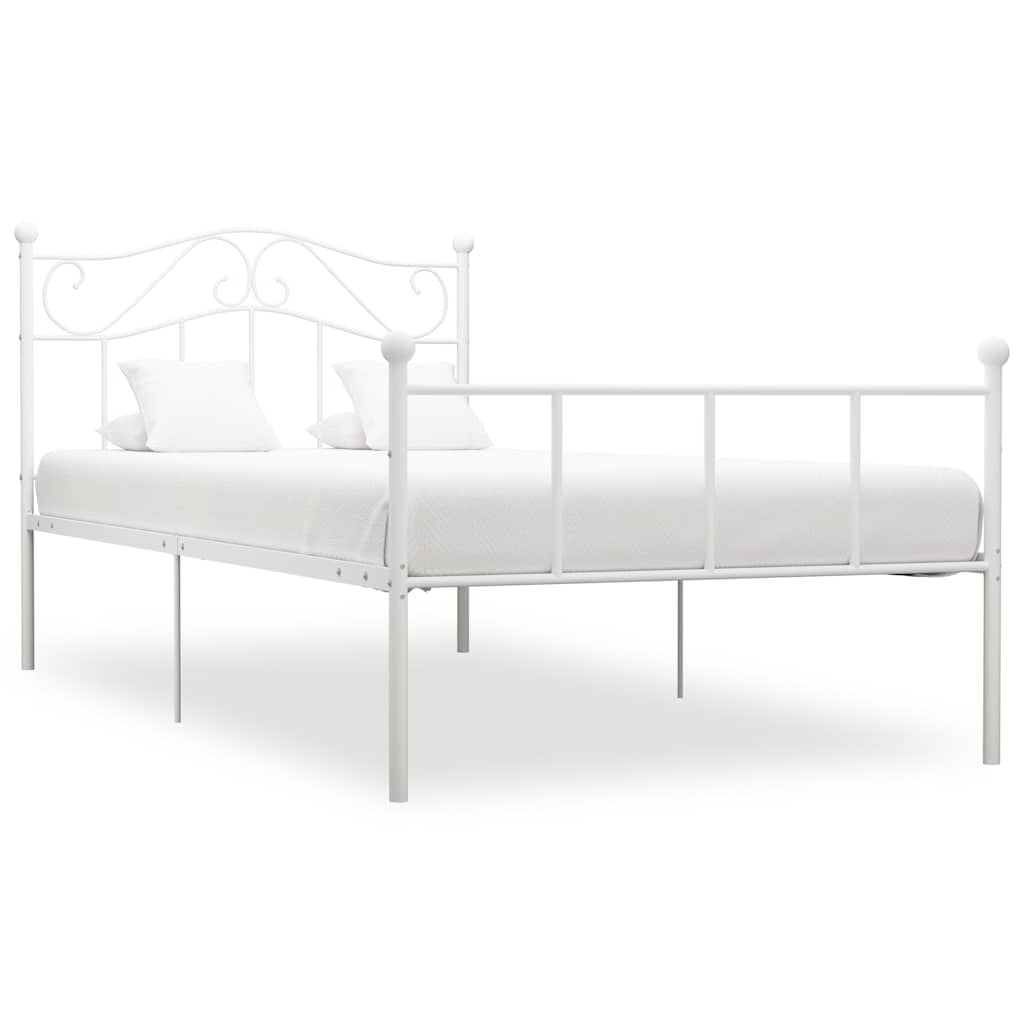 Okvir za krevet bijeli metalni 100 x 200 cm