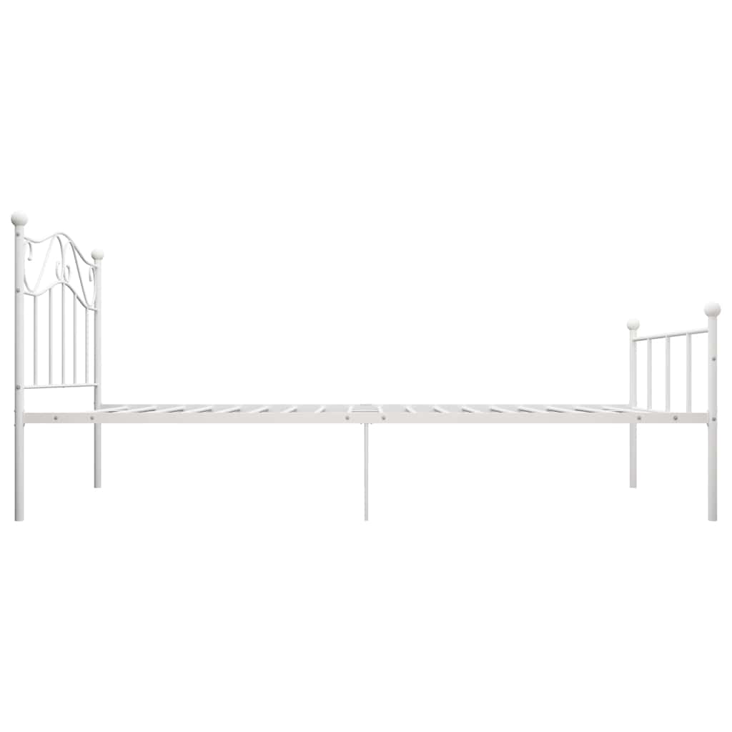 Okvir za krevet bijeli metalni 100 x 200 cm