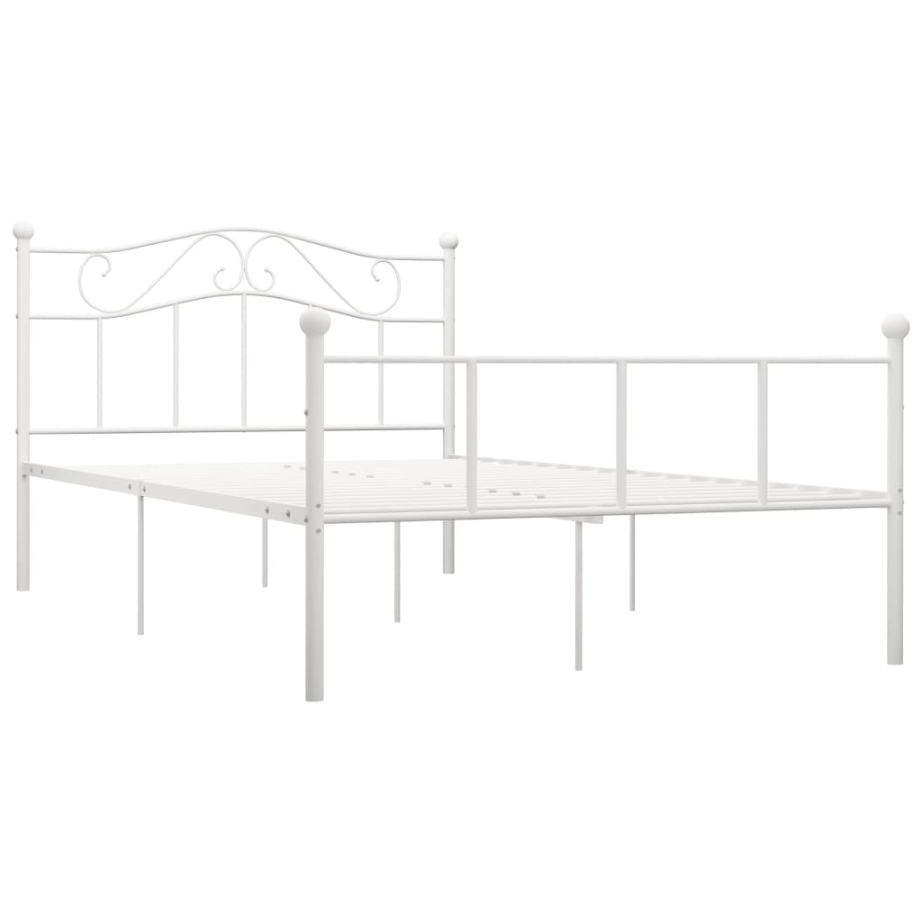 Okvir za krevet bijeli metalni 120 x 200 cm