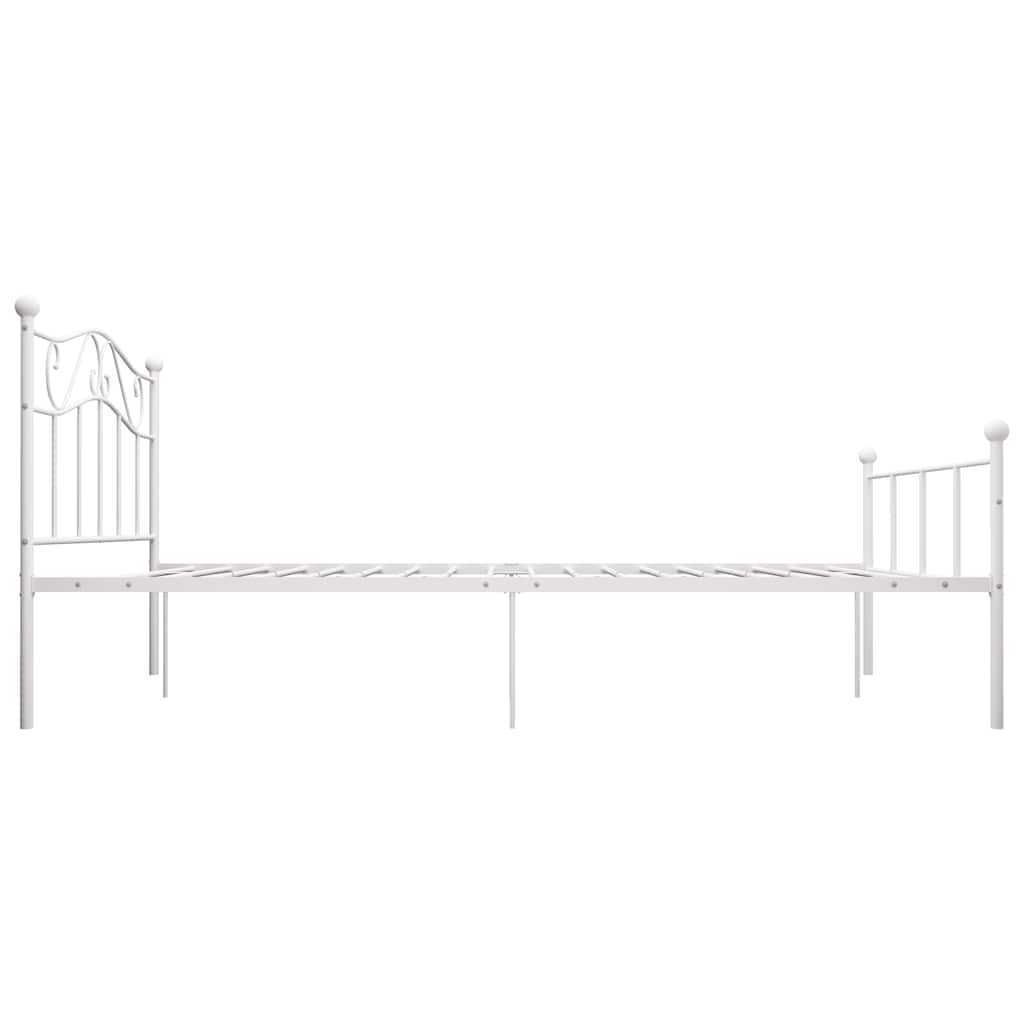 Okvir za krevet bijeli metalni 140 x 200 cm
