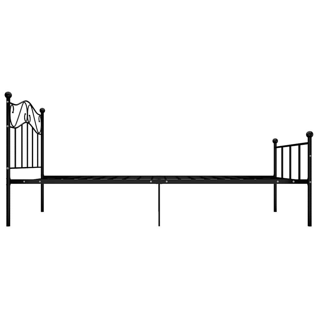 Okvir za krevet crni metalni 100 x 200 cm