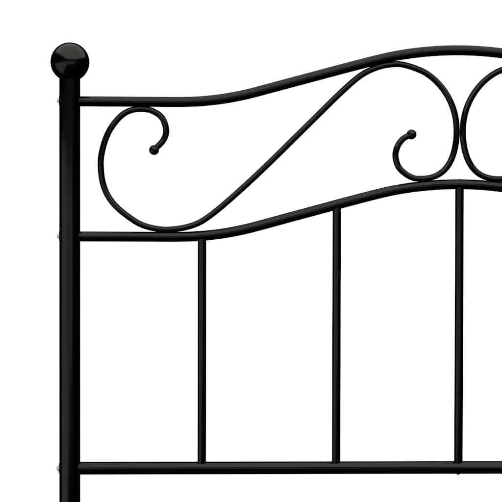 Okvir za krevet crni metalni 100 x 200 cm