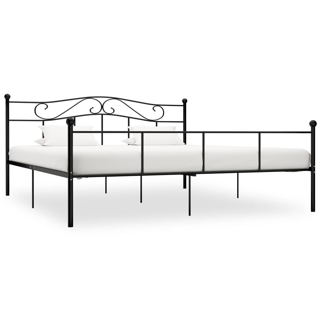 Okvir za krevet crni metalni 200 x 200 cm