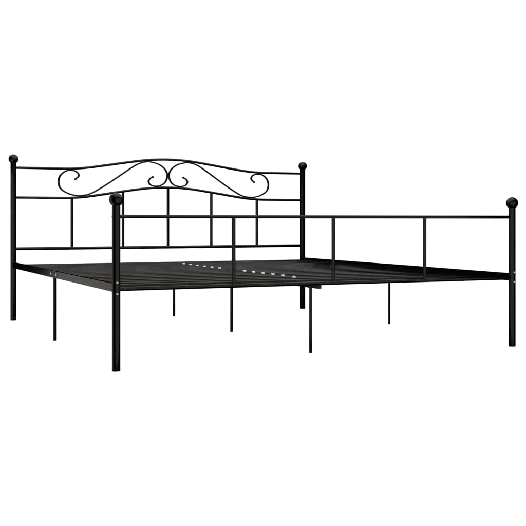 Okvir za krevet crni metalni 200 x 200 cm