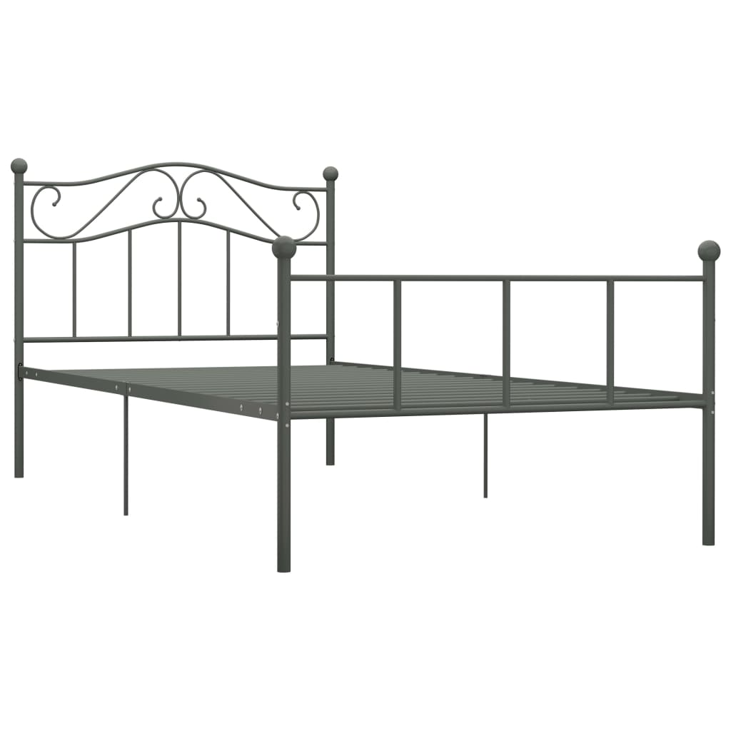 Okvir za krevet sivi metalni 90 x 200 cm