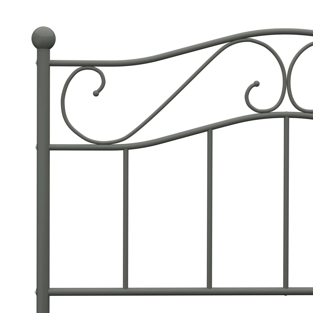 Okvir za krevet sivi metalni 90 x 200 cm