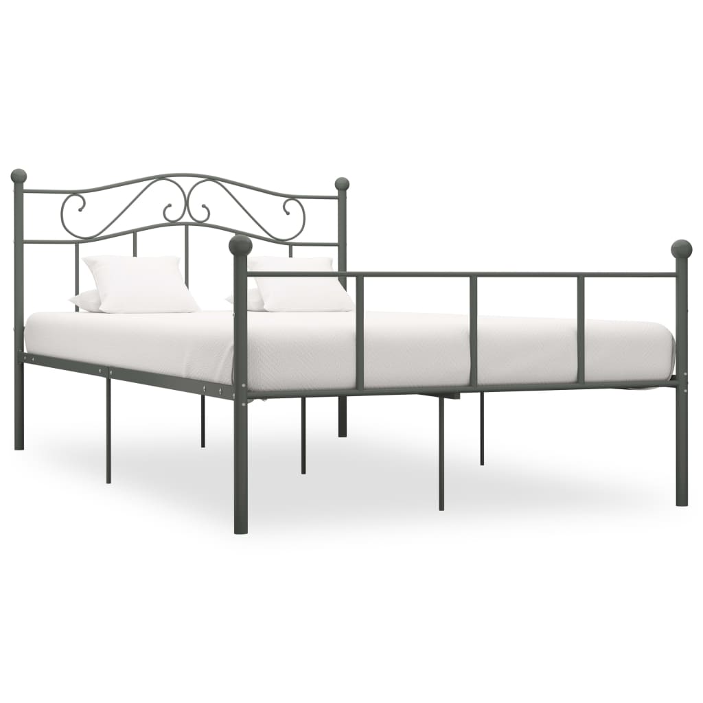 Okvir za krevet sivi metalni 160 x 200 cm
