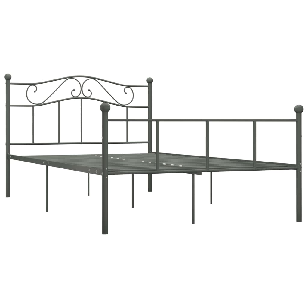 Okvir za krevet sivi metalni 160 x 200 cm