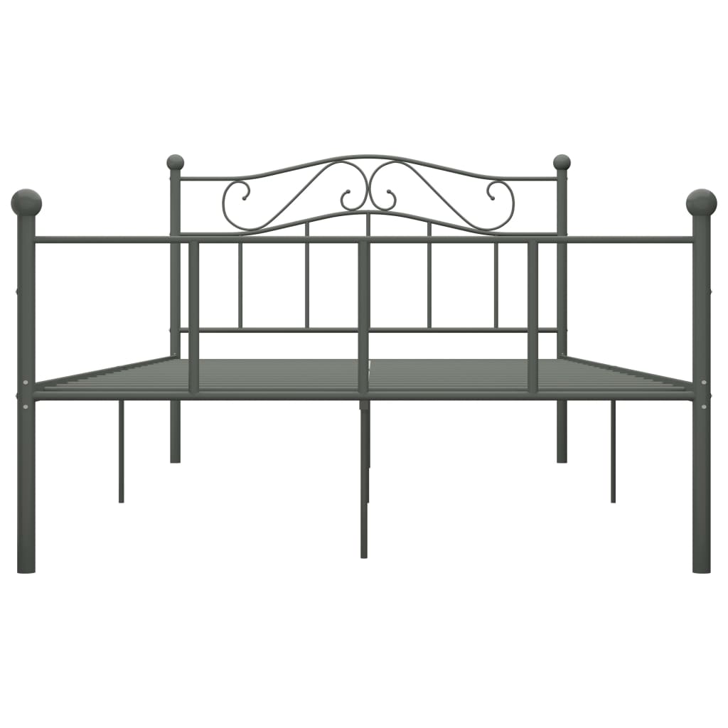 Okvir za krevet sivi metalni 160 x 200 cm