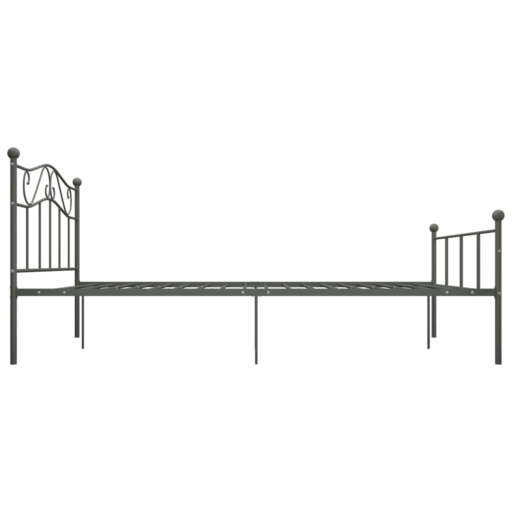 Okvir za krevet sivi metalni 160 x 200 cm