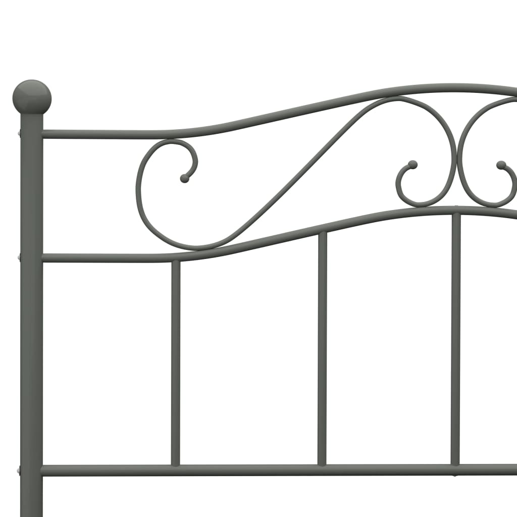 Okvir za krevet sivi metalni 160 x 200 cm