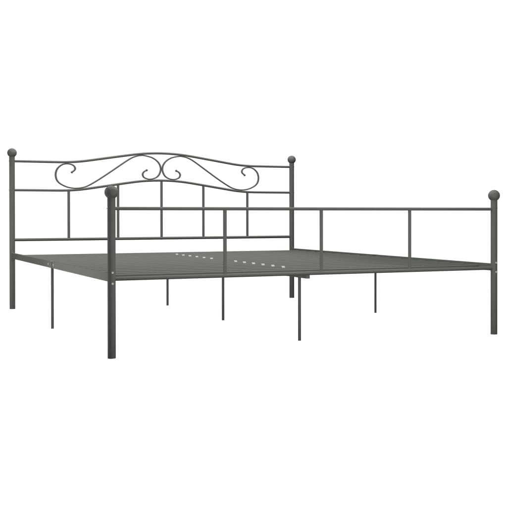 Okvir za krevet sivi metalni 180 x 200 cm