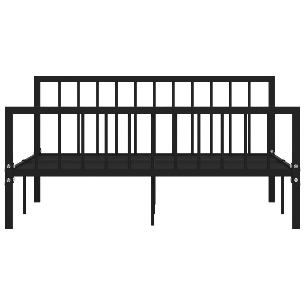 Okvir za krevet crni metalni 160 x 200 cm