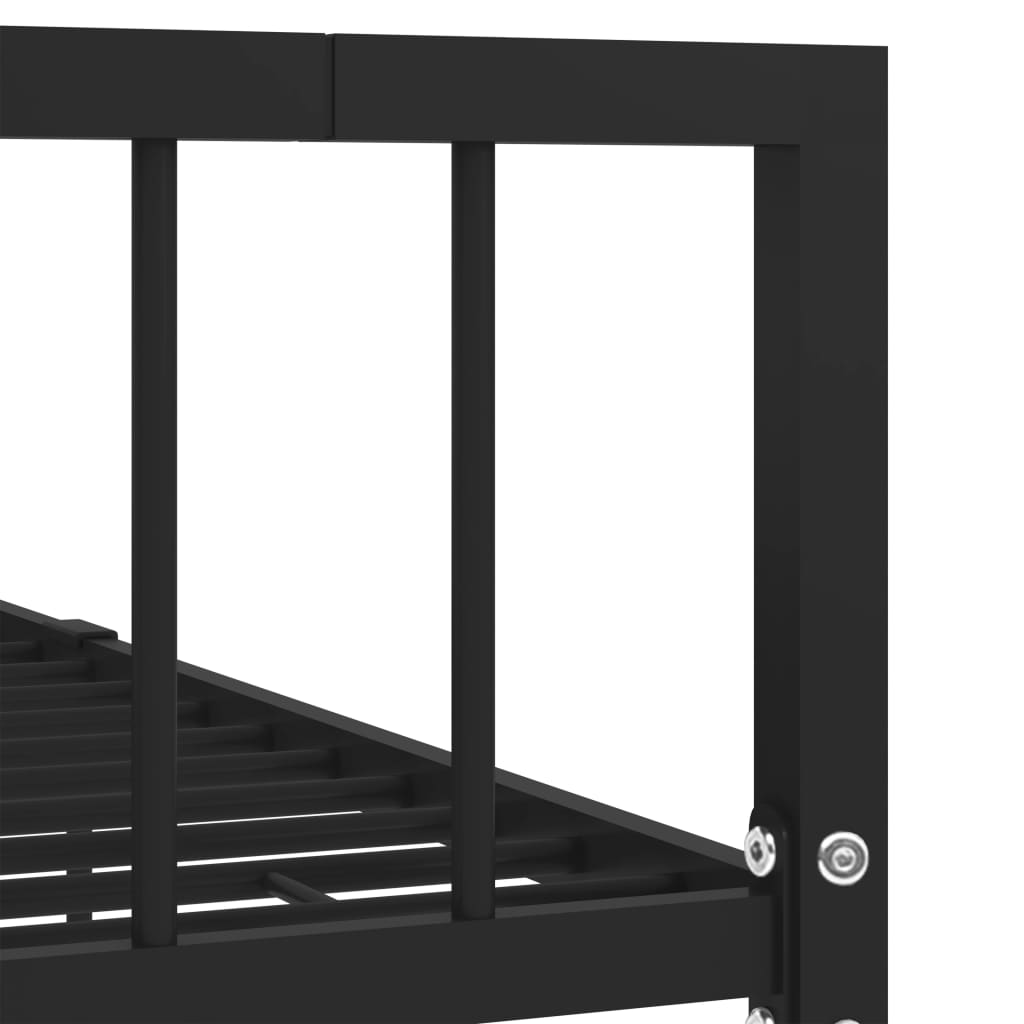 Okvir za krevet crni metalni 160 x 200 cm