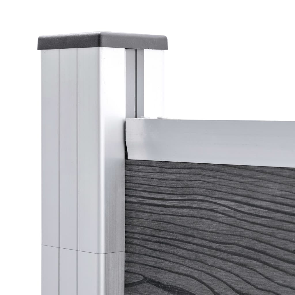 Vrtna ograda WPC 1391 x 186 cm siva