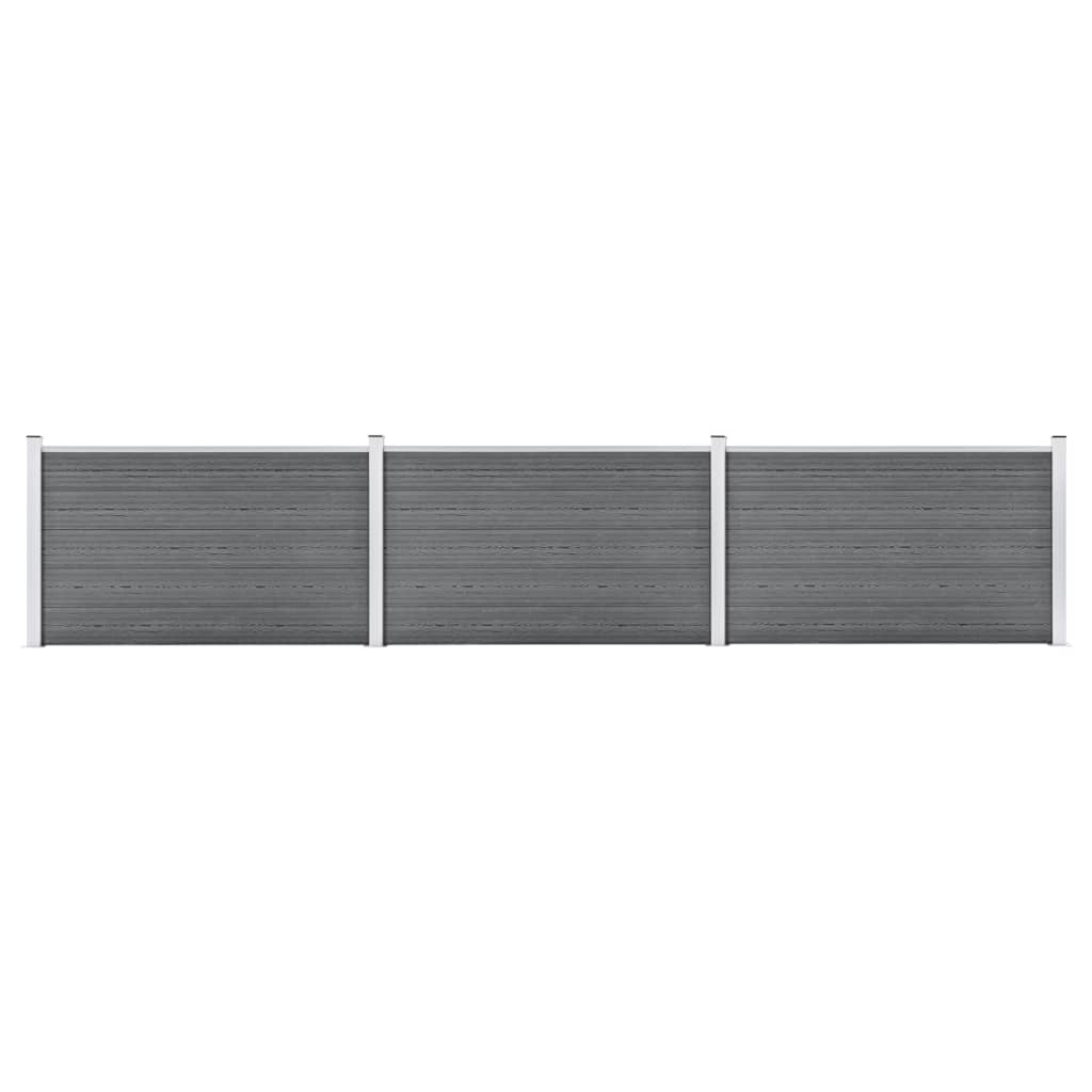Vrtna ograda od WPC-a 526 x 106 cm siva