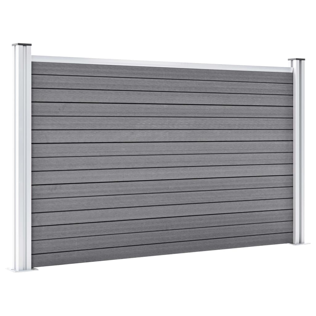 Vrtna ograda od WPC-a 526 x 106 cm siva