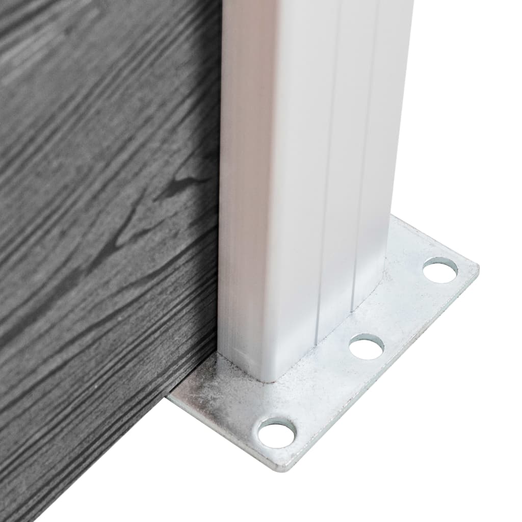 Vrtna ograda od WPC-a 526 x 106 cm siva