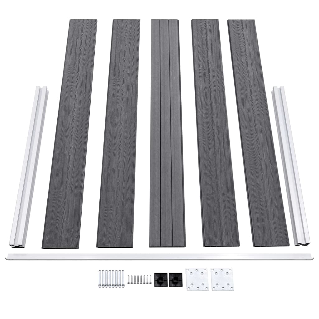 Vrtna ograda od WPC-a 526 x 106 cm siva