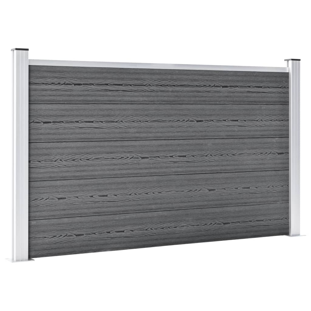 Vrtna ograda od WPC-a 699 x 106 cm siva