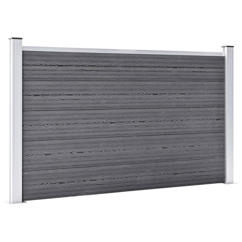 Vrtna ograda od WPC-a 872 x 106 cm siva