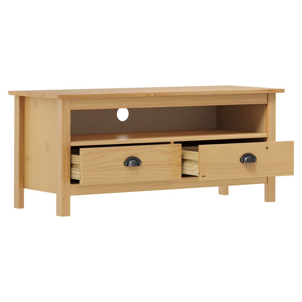 TV ormarić Hill boja meda 110 x 40 x 47 cm od masivne borovine