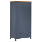 Dvokrilni ormar Hill sivi 89 x 50 x 170 cm od masivne borovine