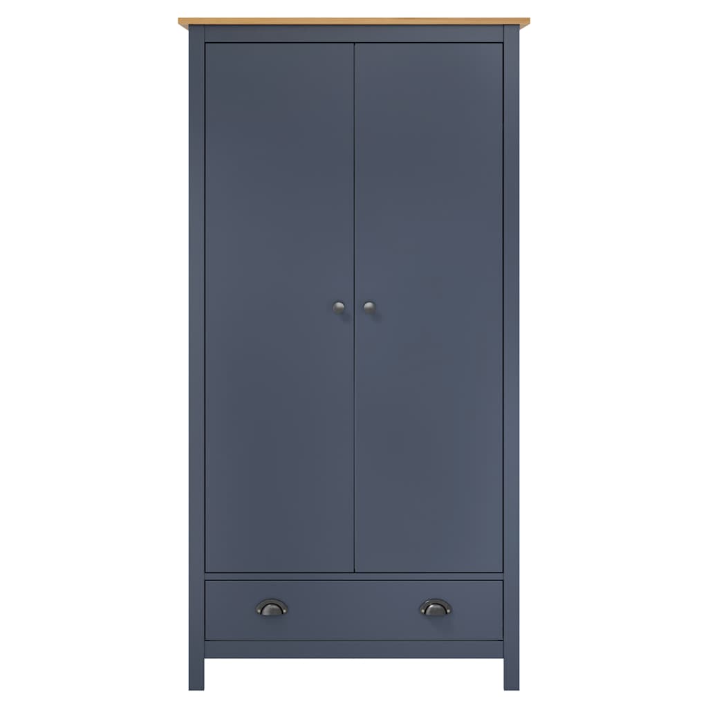 Dvokrilni ormar Hill sivi 89 x 50 x 170 cm od masivne borovine