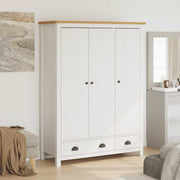 Trokrilni ormar Hill bijeli 127 x 50 x 170 cm masivna borovina