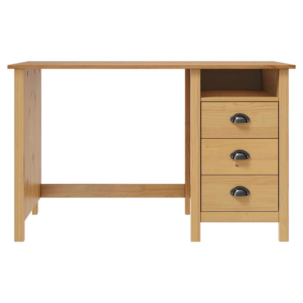 Radni stol Hill s 3 ladice 120 x 50 x 74 cm od masivne borovine