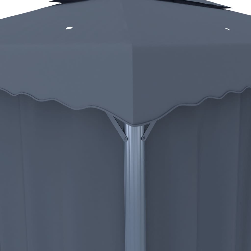 Sjenica sa zastorom 3 x 3 m antracit aluminijska