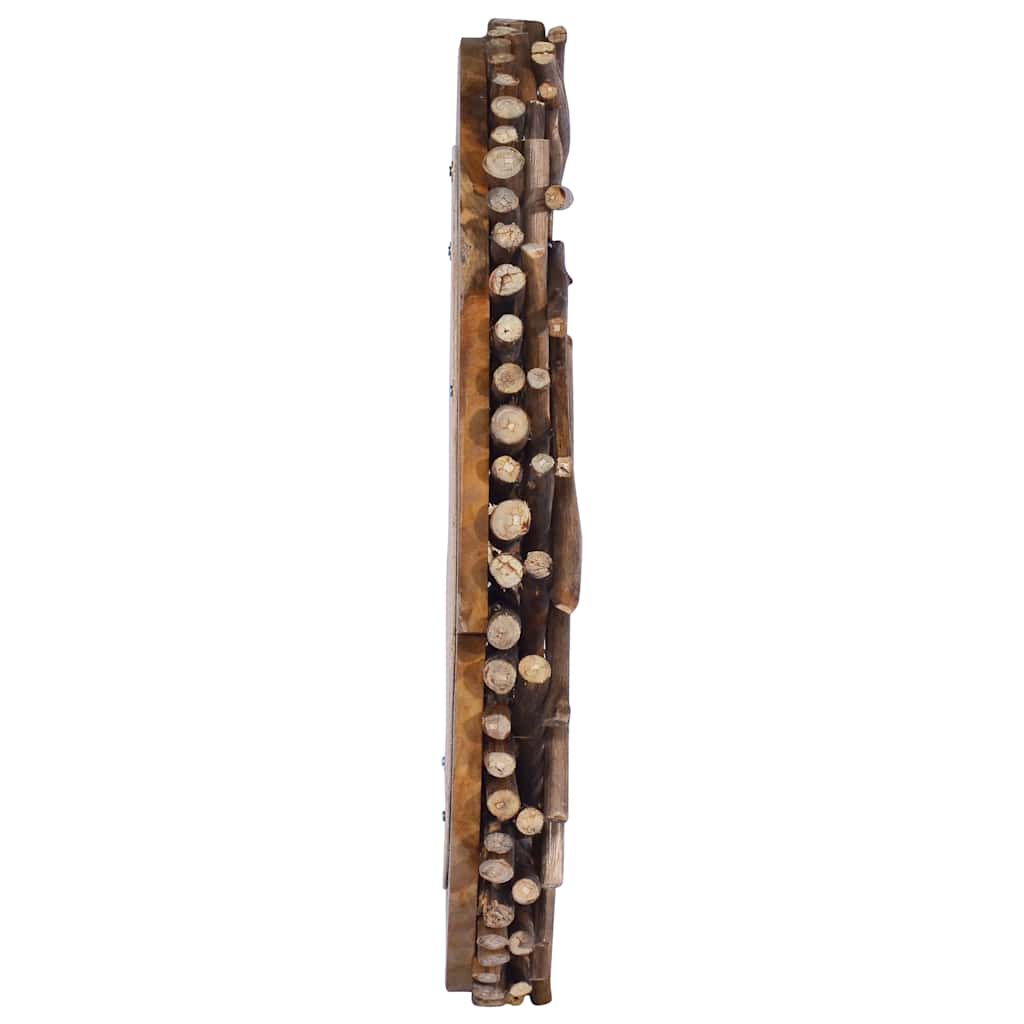 Zidno ogledalo od tikovine 60 cm okruglo