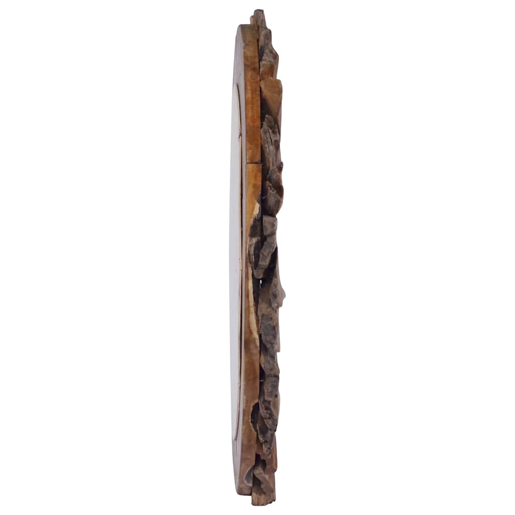 Zidno ogledalo od tikovine 60 cm okruglo