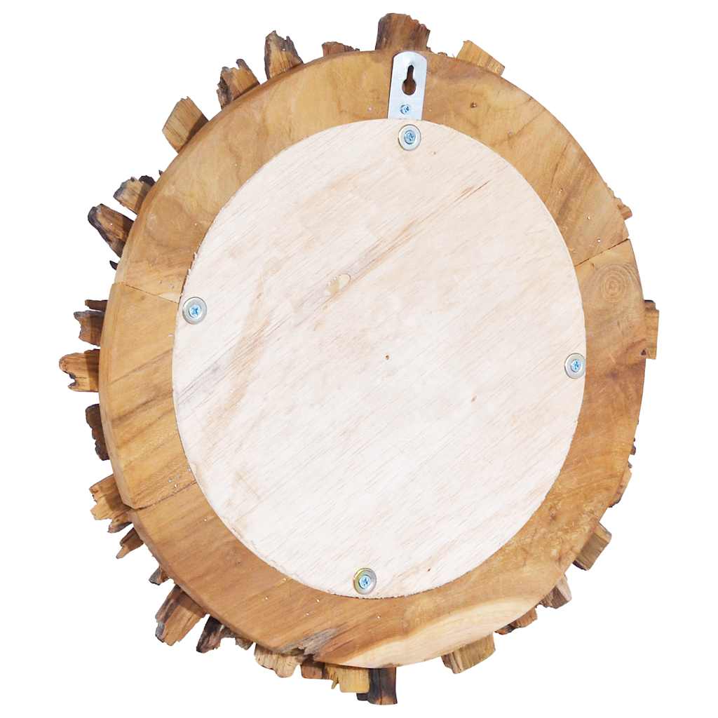 Zidno ogledalo od tikovine 60 cm okruglo