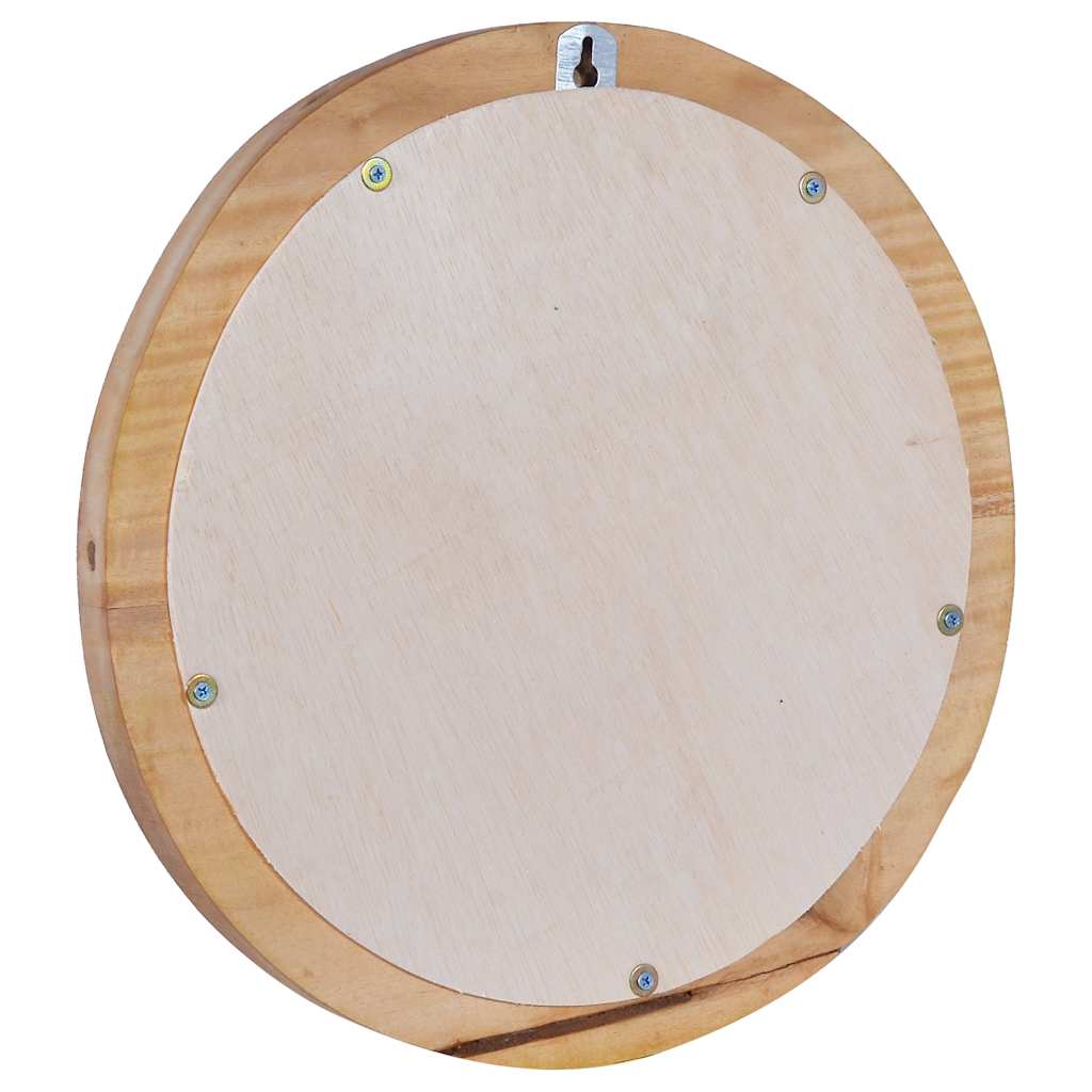 Zidno ogledalo od tikovine 60 cm okruglo