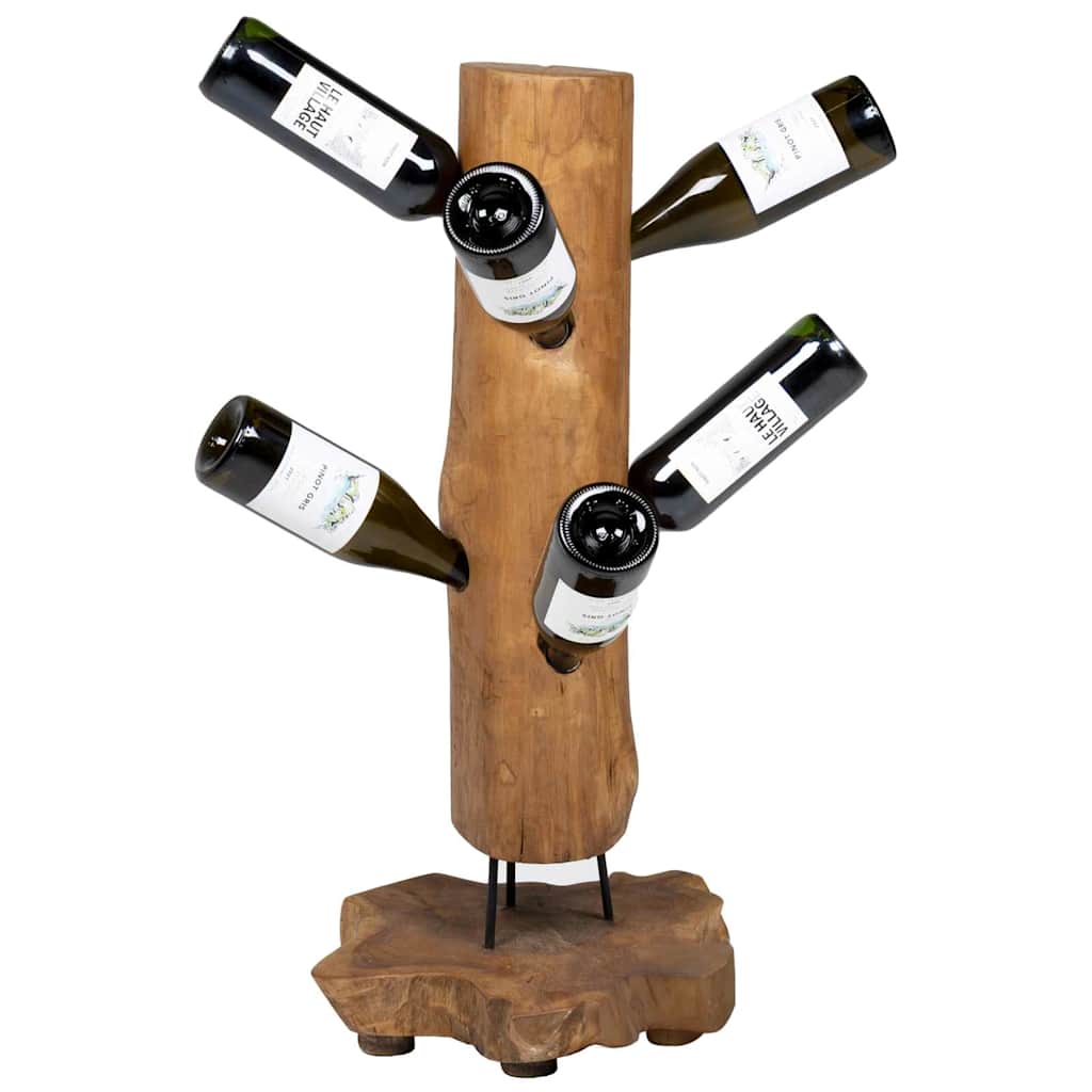 Stalak za vino za 8 boca 40 x 30 x 80 cm od masivne tikovine