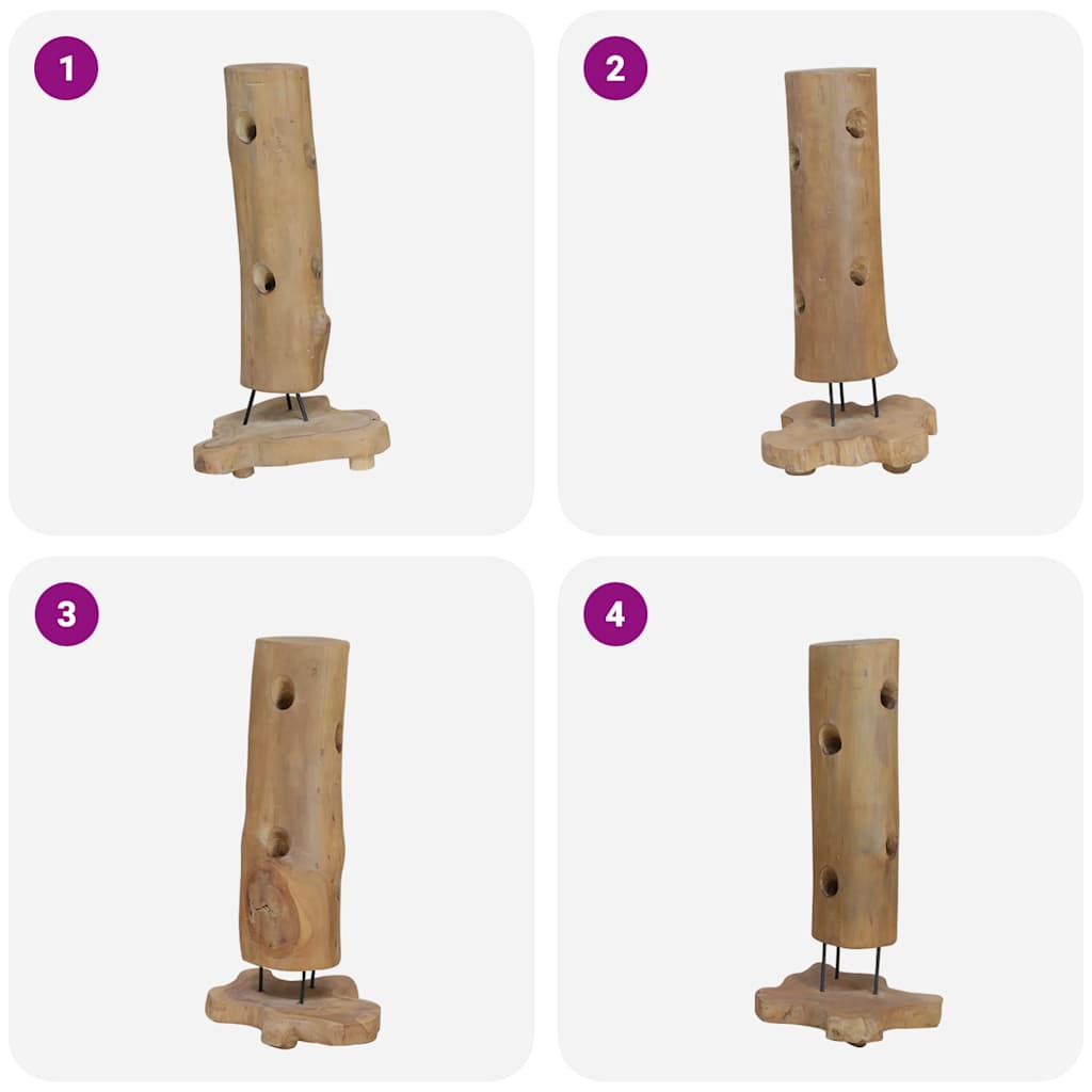 Stalak za vino za 8 boca 40 x 30 x 80 cm od masivne tikovine