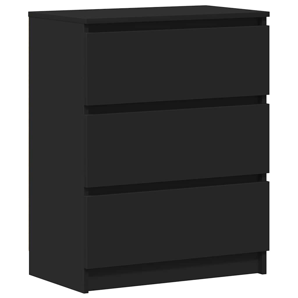 Komoda crna 60 x 35 x 76 cm od konstruiranog drva