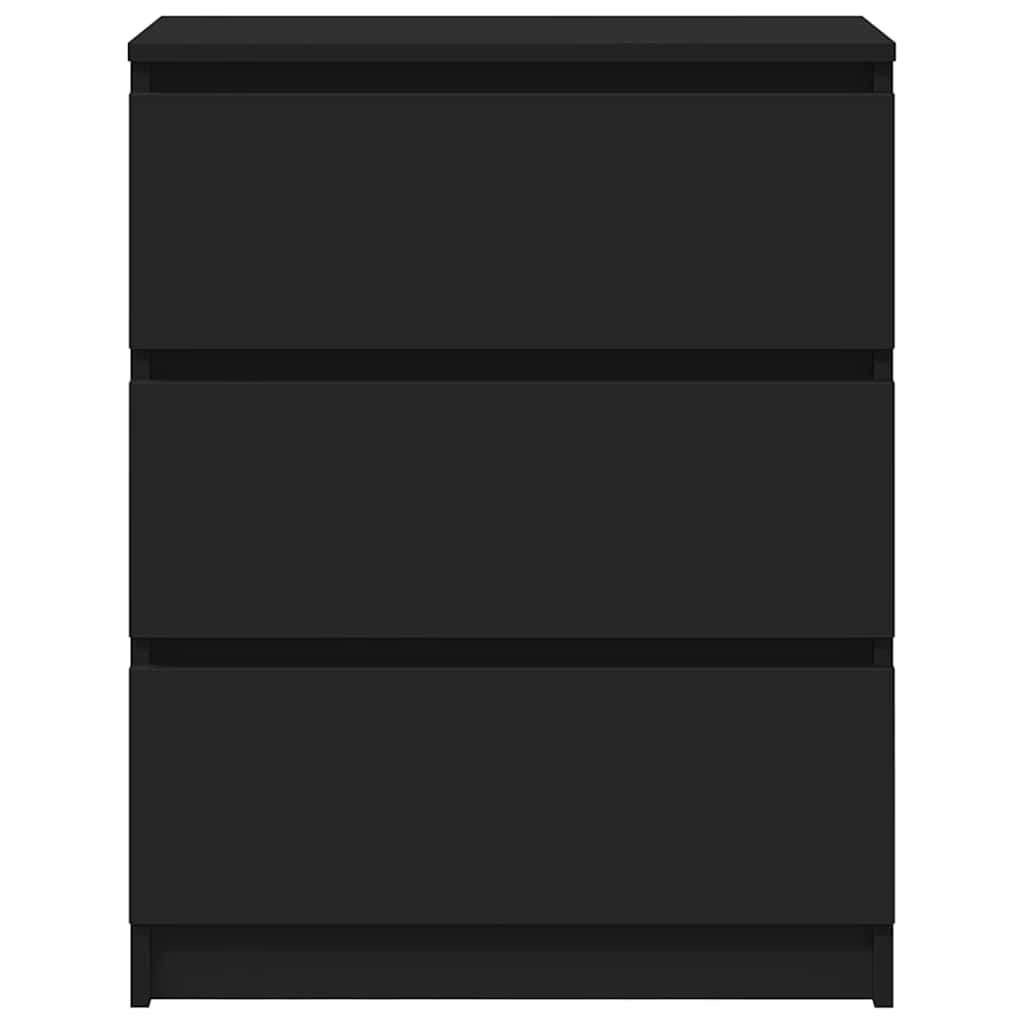 Komoda crna 60 x 35 x 76 cm od konstruiranog drva
