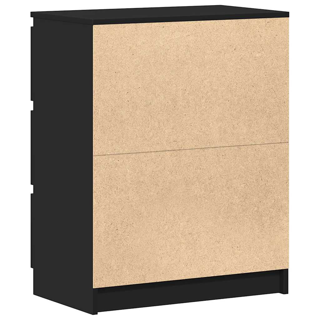 Komoda crna 60 x 35 x 76 cm od konstruiranog drva