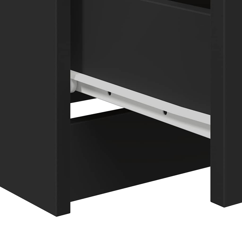 Komoda crna 60 x 35 x 76 cm od konstruiranog drva